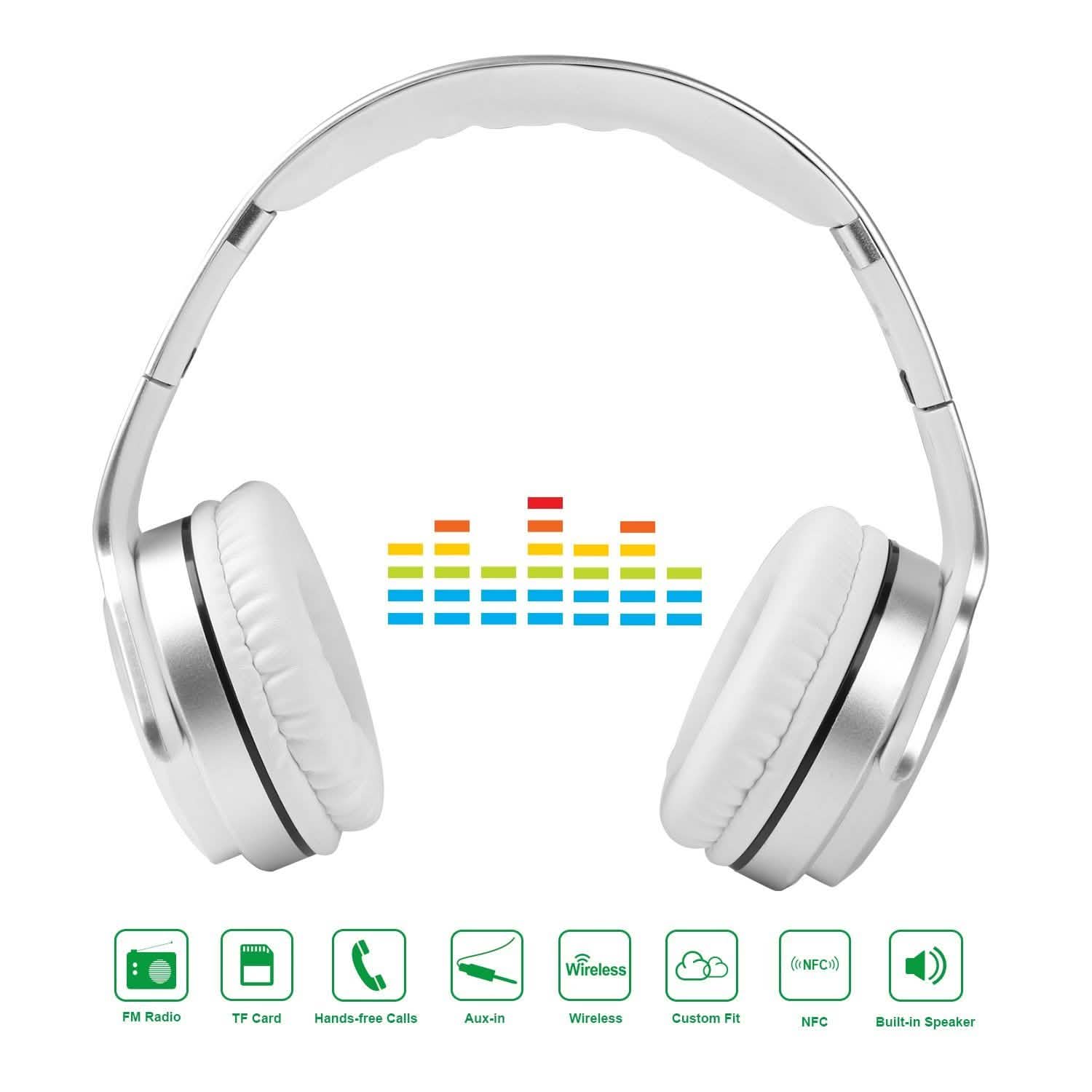 Casque pliable sans fil avec haut-parleur intégré
