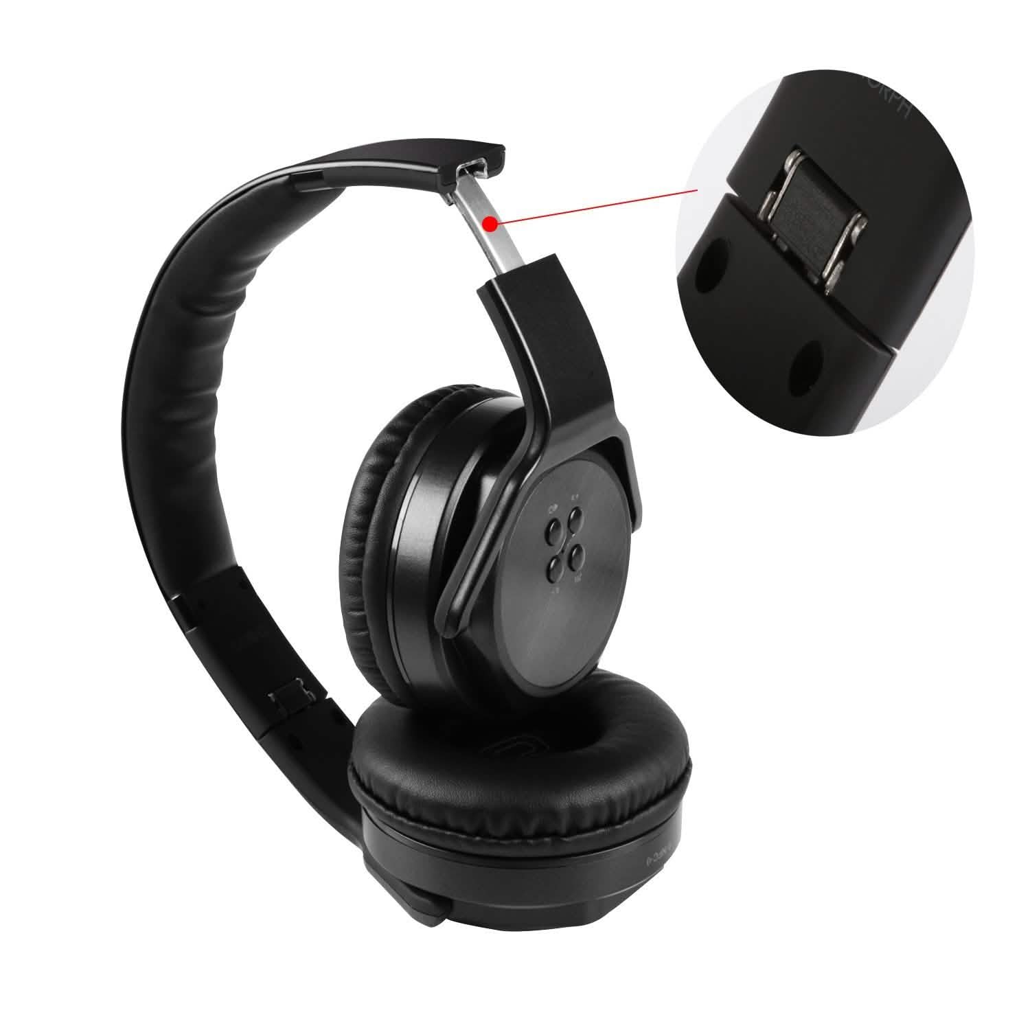 Casque pliable sans fil avec haut-parleur intégré