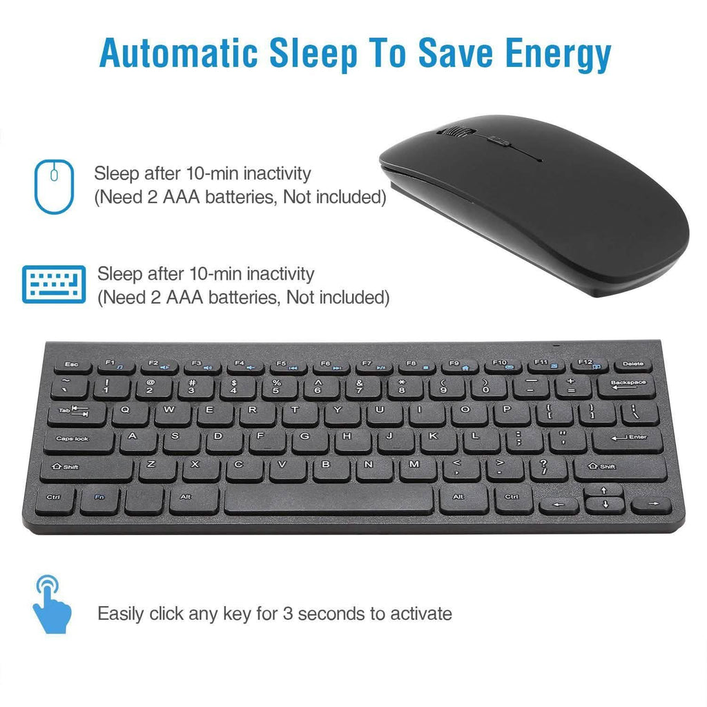 Clavier et souris sans fil 2,4 GHz Clavier et souris multimédia miniatures