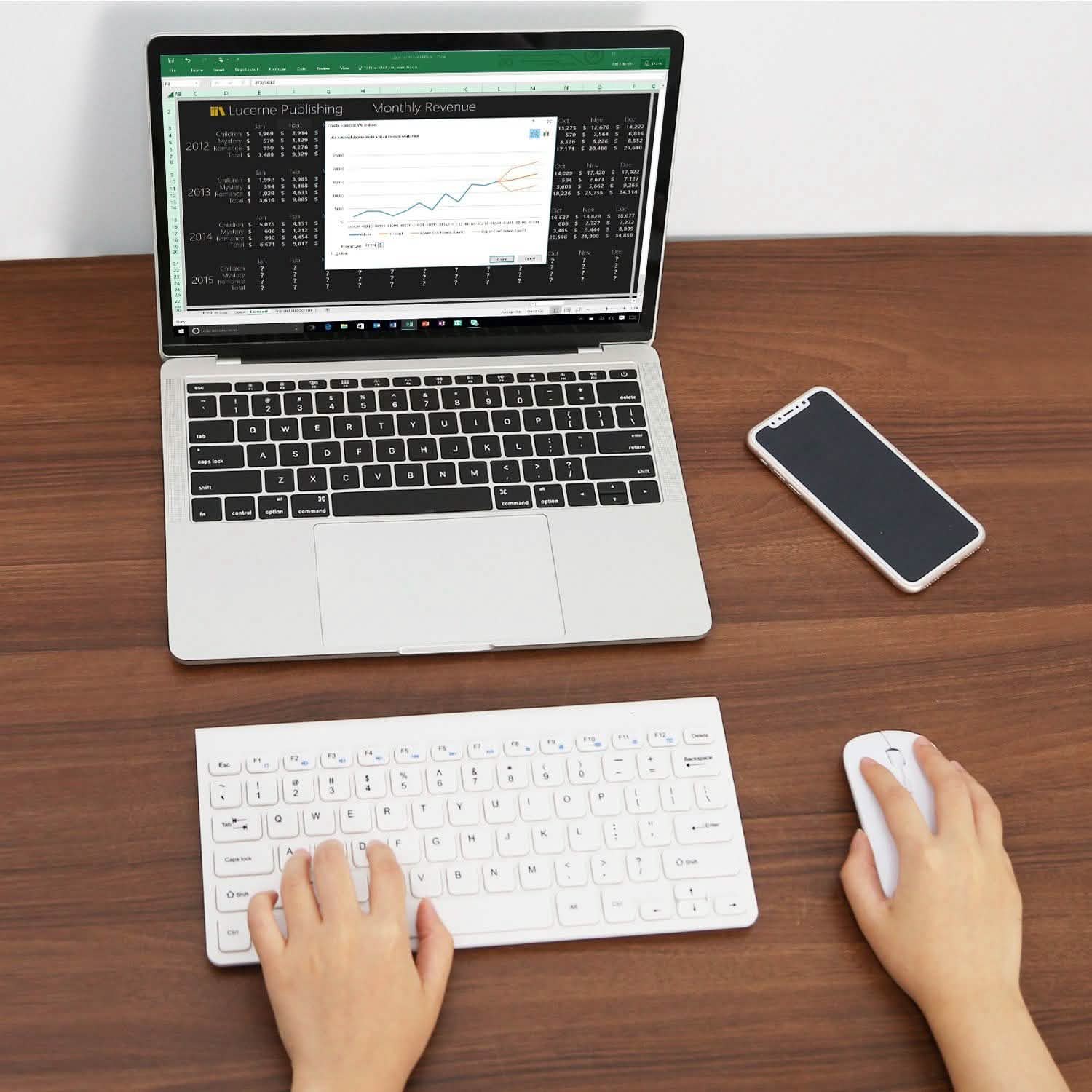 Clavier et souris sans fil 2,4 GHz Clavier et souris multimédia miniatures