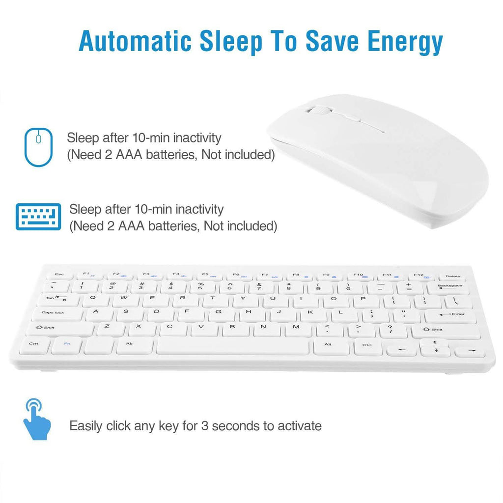 Clavier et souris sans fil 2,4 GHz Clavier et souris multimédia miniatures
