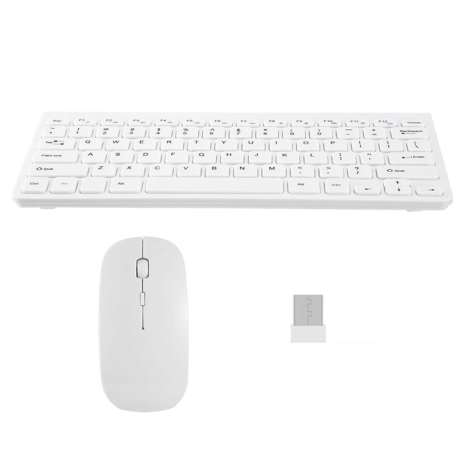 Clavier et souris sans fil 2,4 GHz Clavier et souris multimédia miniatures