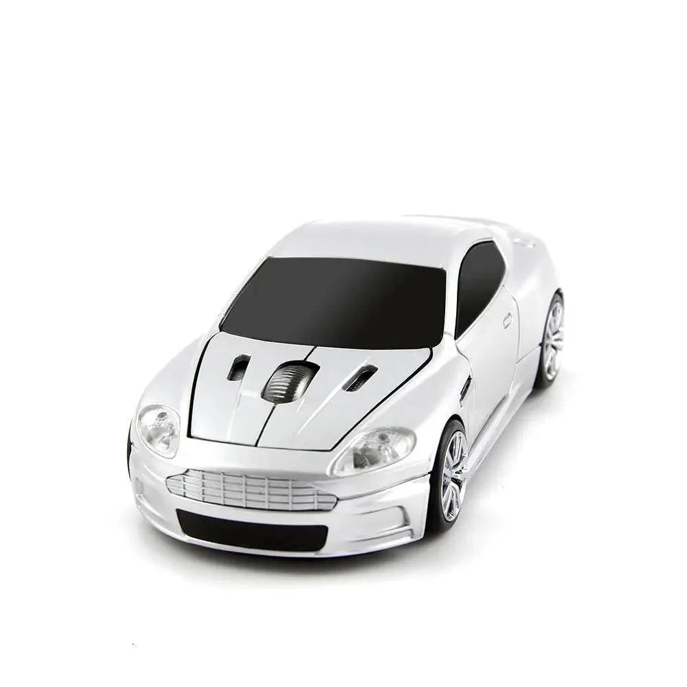 Souris sans fil en forme de voiture bleue Design 1600 DPI Souris USB optique ergonomique 3D de voiture de sport pour ordinateur portable