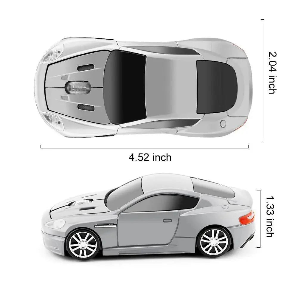 Souris sans fil en forme de voiture bleue Design 1600 DPI Souris USB optique ergonomique 3D de voiture de sport pour ordinateur portable
