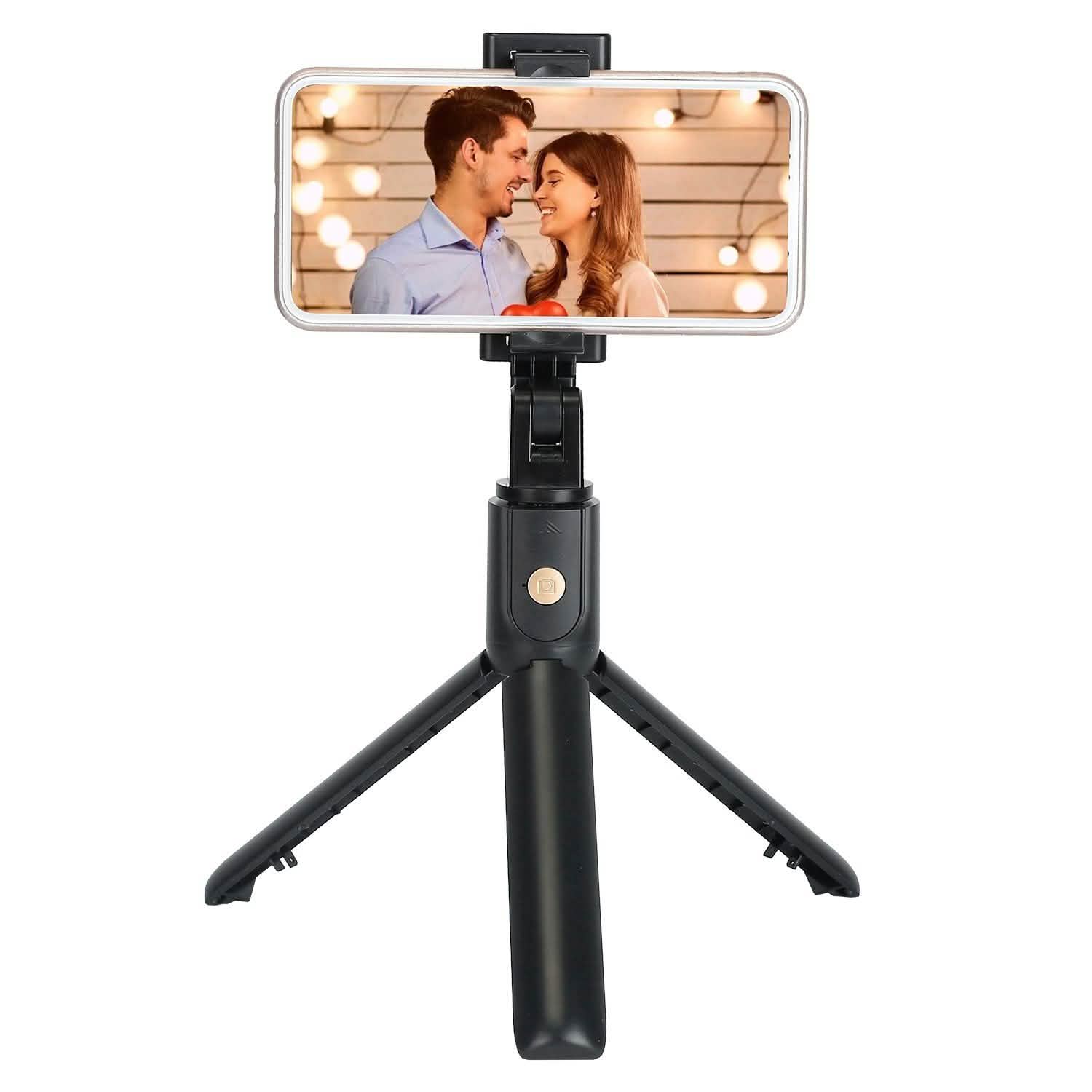 Perche à selfie sans fil Trépied extensible avec télécommande détachable pour téléphones de 3,5 à 6,2 pouces