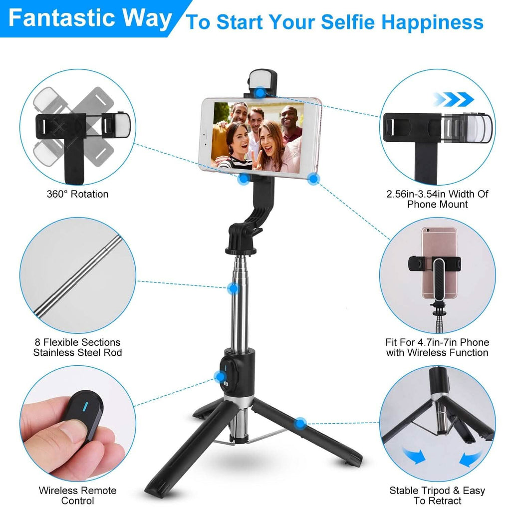 Perche à selfie trépied sans fil