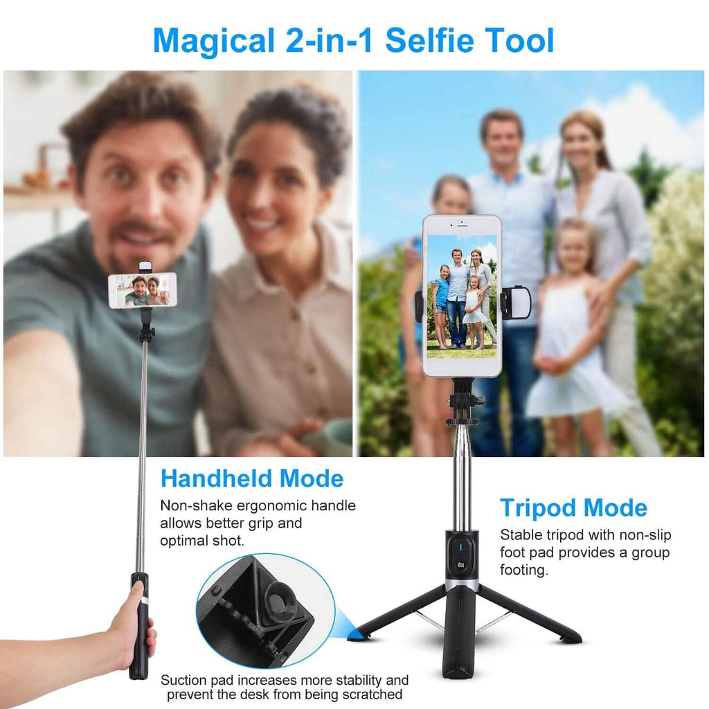 Perche à selfie trépied sans fil