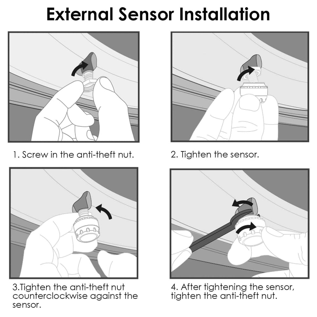 Système de Surveillance de Pression de Pneus Solaire Sans Fil pour Voiture, avec Capteurs de Température et Alarme