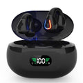 Écouteurs sans fil v5.3 Clip-on ouverts TWS avec micro intégré et boîtier de charge à affichage LED