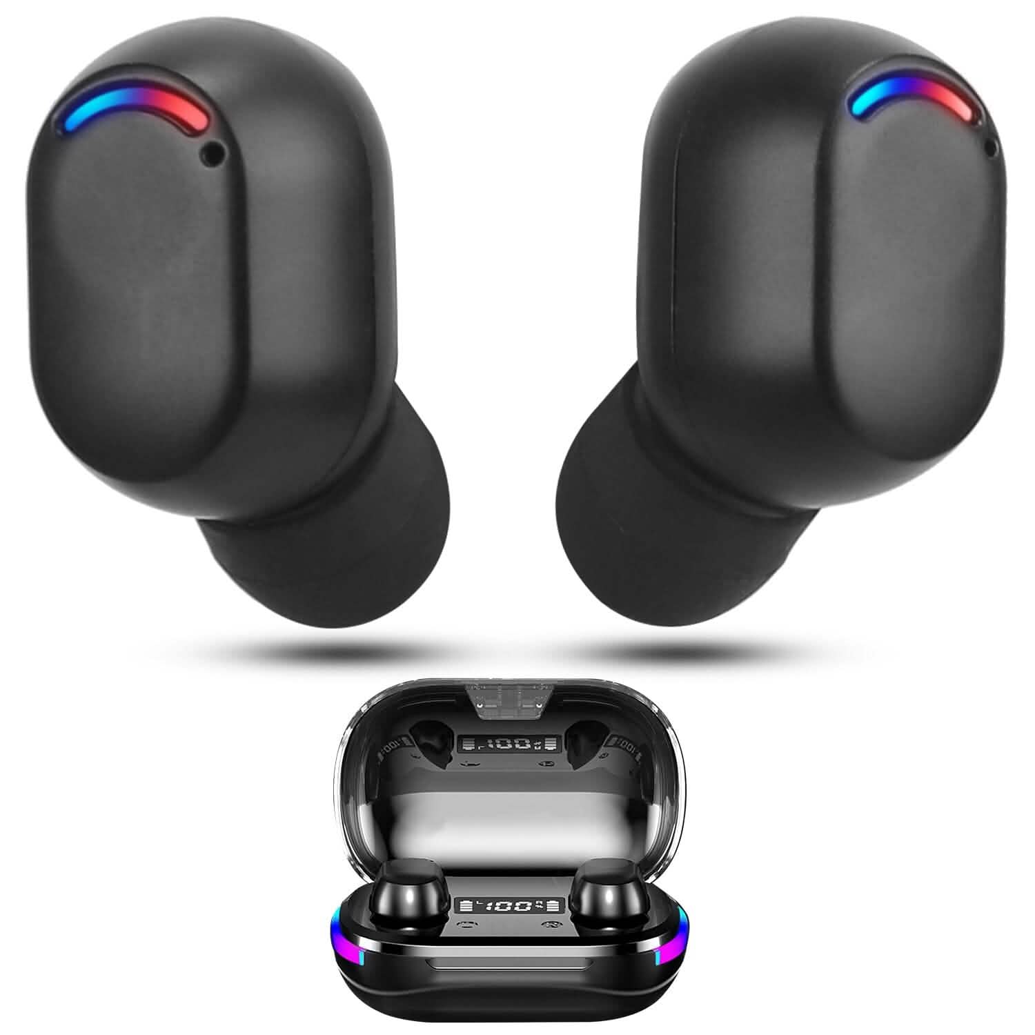 Écouteurs sans fil TWS V5.3 intra-auriculaires stéréo