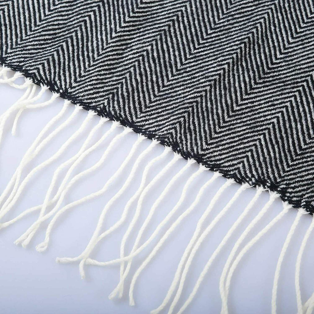 Jeté de lit à motif chevron 100 % acrylique Wisley Home