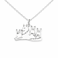 Mama Wolf Necklace – Sterling Silver Wolf Pack Charm for Strong Moms
