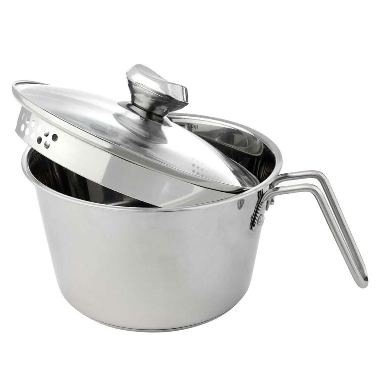 Marmite en acier inoxydable 12 tasses Wolfgang Puck avec couvercle passoire