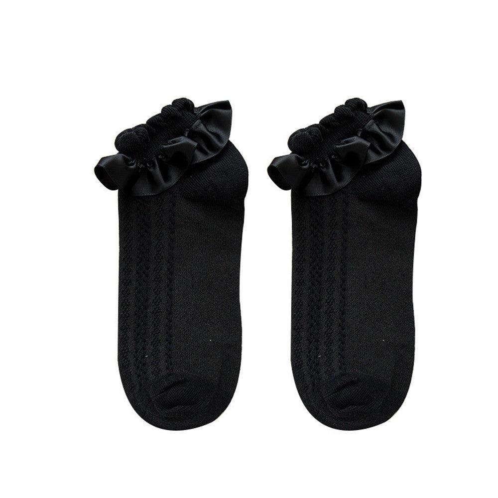Chaussettes d'été à volants pour femme, courtes, en nylon, dentelle, motif dessin animé, style doux, pour filles, collants, accessoires de cosplay
