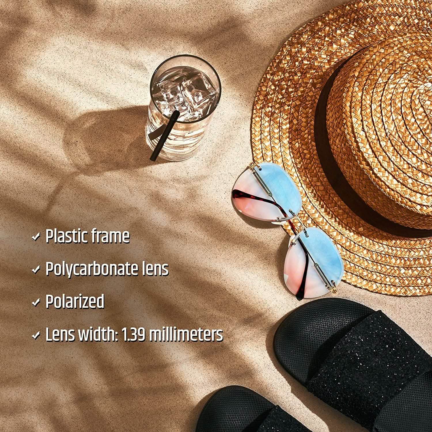 Lunettes de soleil pour femmes en polycarbonate UV 400 pour l'aviation