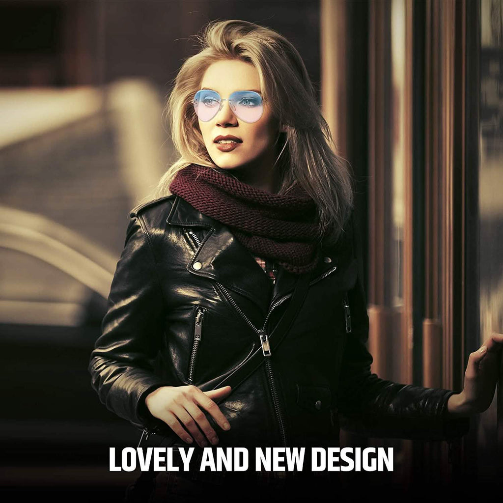 Lunettes de soleil pour femmes en polycarbonate UV 400 pour l'aviation