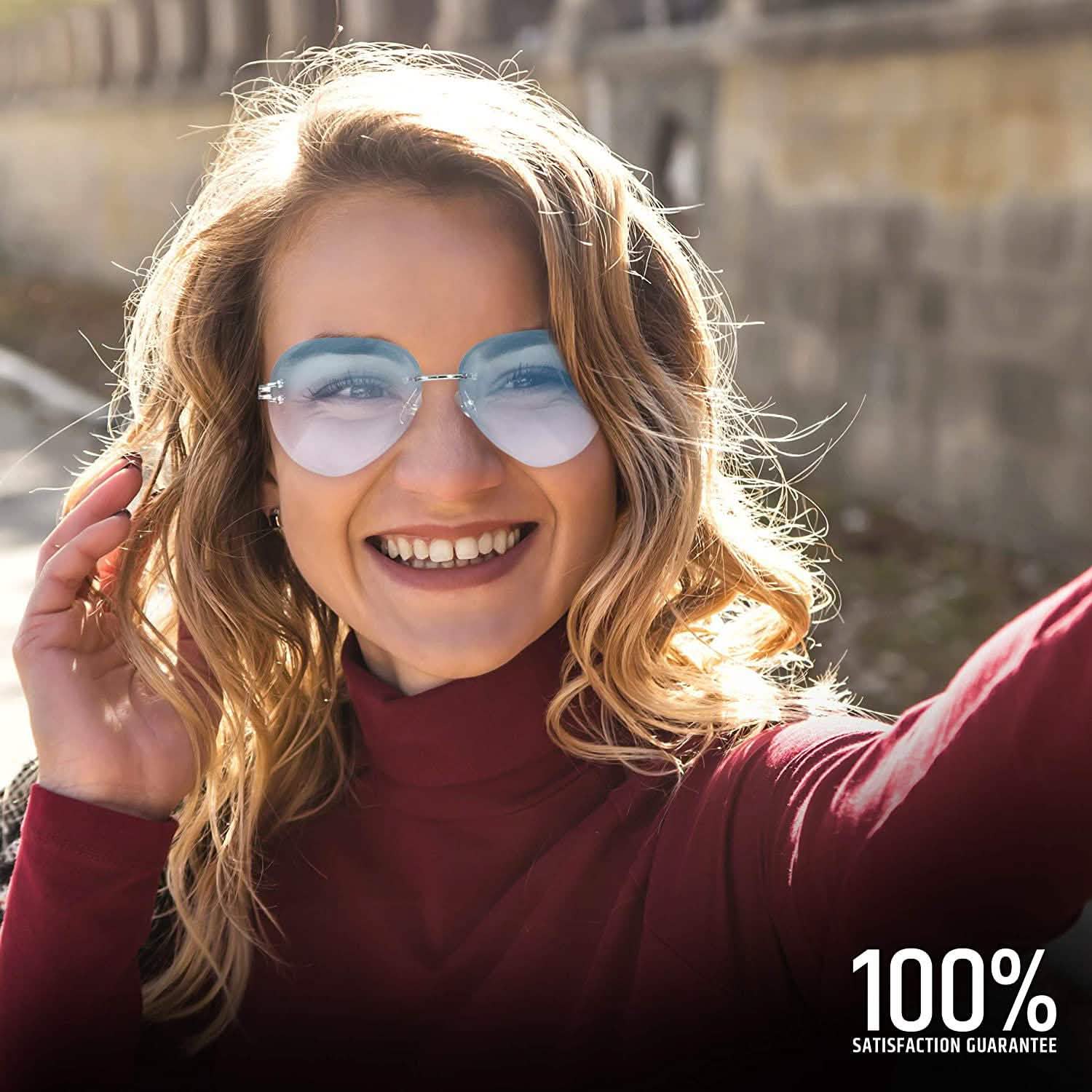 Lunettes de soleil pour femmes en polycarbonate UV 400 pour l'aviation
