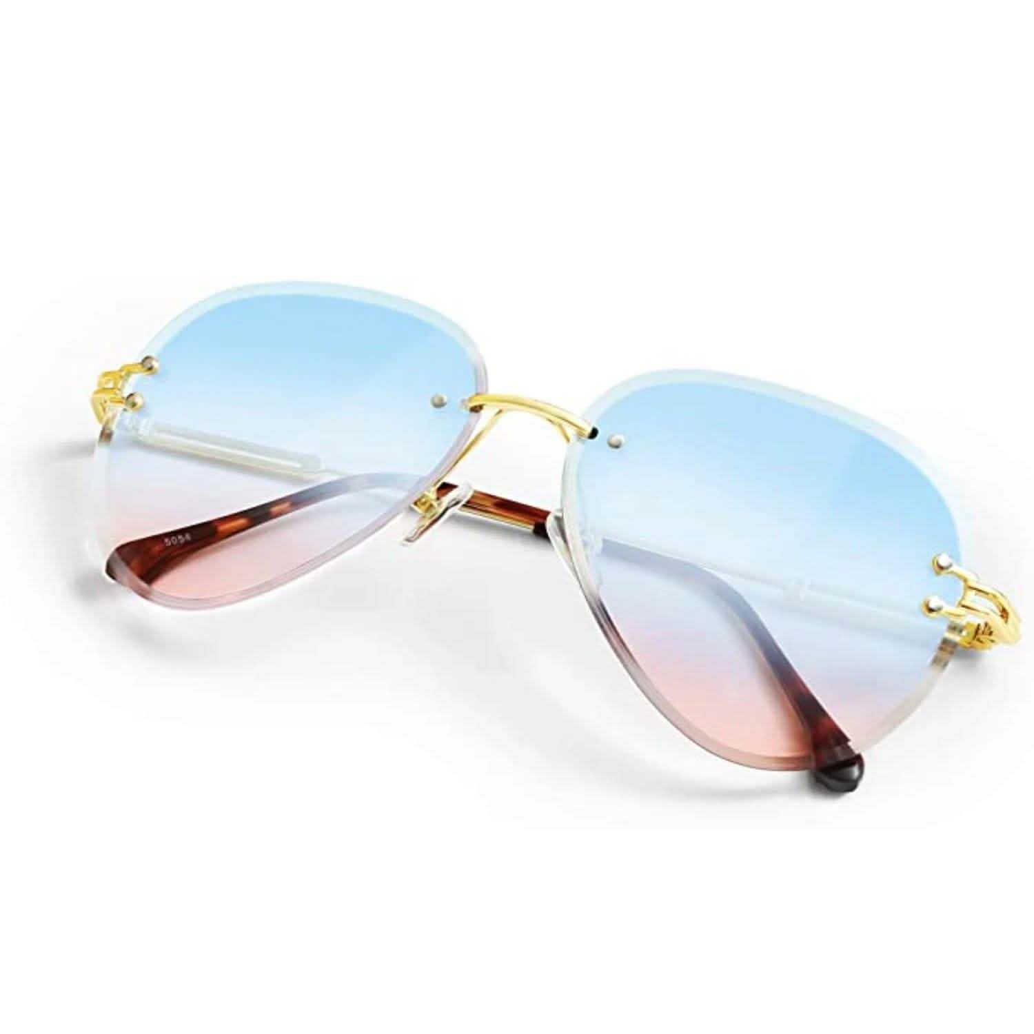 Lunettes de soleil d'aviation pour femme - Polycarbonate UV 400 Branches réglables