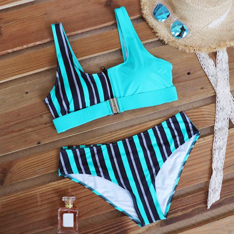 Ensemble bikini léopard femme maillot de bain taille haute femme imprimé floral 2 pièces maillots de bain femme maillots de bain patchwork bikinis push up imprimés boucles devant tenue de plage