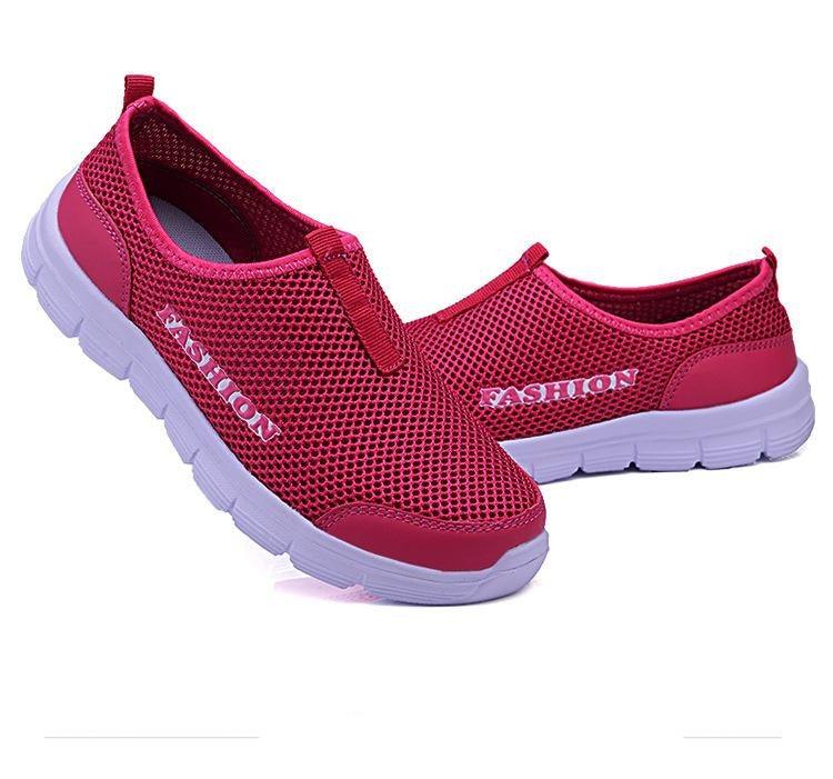 Chaussures décontractées en maille respirante pour femmes et hommes, baskets d'été, chaussures de course pour hommes, chaussures de marche ultra-légères et respirantes à enfiler, chaussures athlétiques antidérapantes, espadrilles à la mode