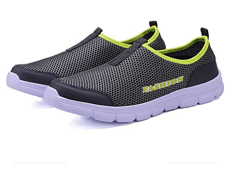 Chaussures décontractées en maille respirante pour femmes et hommes, baskets d'été, chaussures de course pour hommes, chaussures de marche ultra-légères et respirantes à enfiler, chaussures athlétiques antidérapantes, espadrilles à la mode