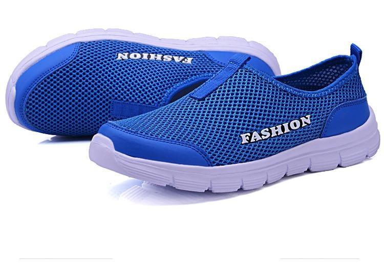 Chaussures décontractées en maille respirante pour femmes et hommes, baskets d'été, chaussures de course pour hommes, chaussures de marche ultra-légères et respirantes à enfiler, chaussures athlétiques antidérapantes, espadrilles à la mode