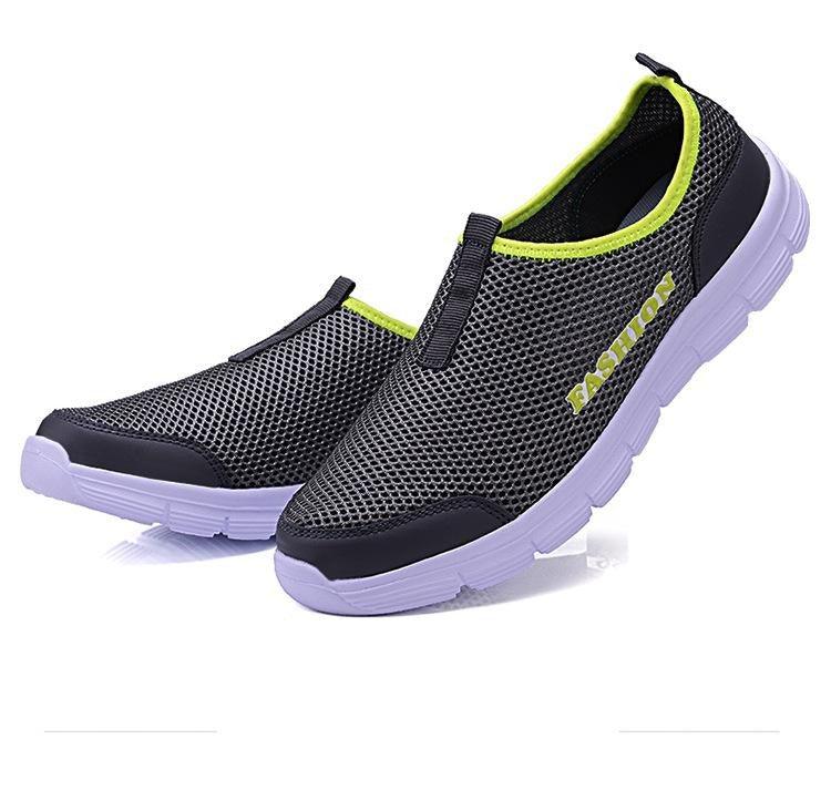 Chaussures décontractées en maille respirante pour femmes et hommes, baskets d'été, chaussures de course pour hommes, chaussures de marche ultra-légères et respirantes à enfiler, chaussures athlétiques antidérapantes, espadrilles à la mode