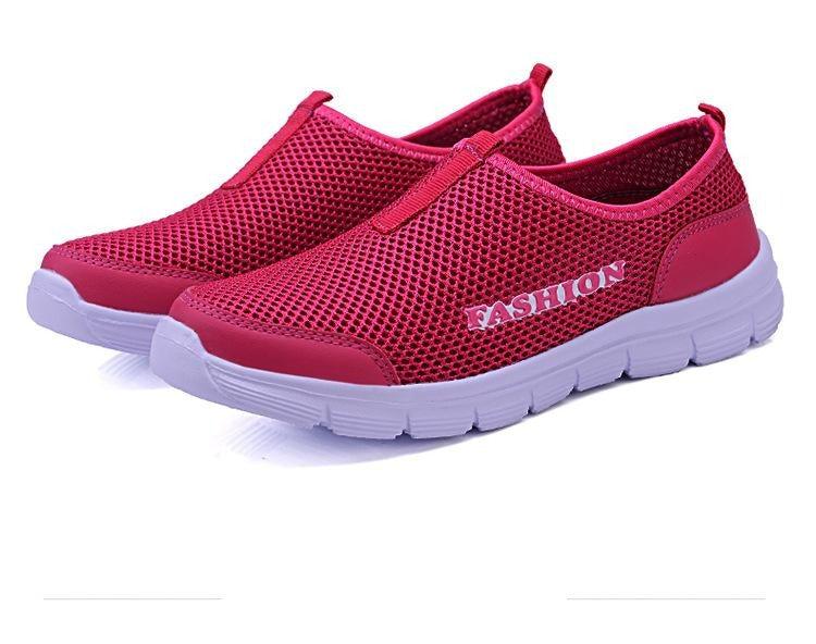 Chaussures décontractées en maille respirante pour femmes et hommes, baskets d'été, chaussures de course pour hommes, chaussures de marche ultra-légères et respirantes à enfiler, chaussures athlétiques antidérapantes, espadrilles à la mode