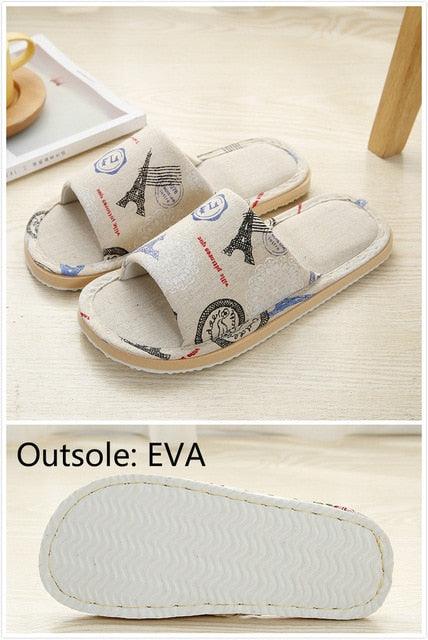 Chaussons Décontractés Floraux pour Femmes Chaussons Doux à Fleurs Printemps Automne Tongs Sandales Confortables Chaussures Décontractées Chaussons en Tissu à Bout Ouvert Chaussons Plats Bas Chaussons d'Intérieur