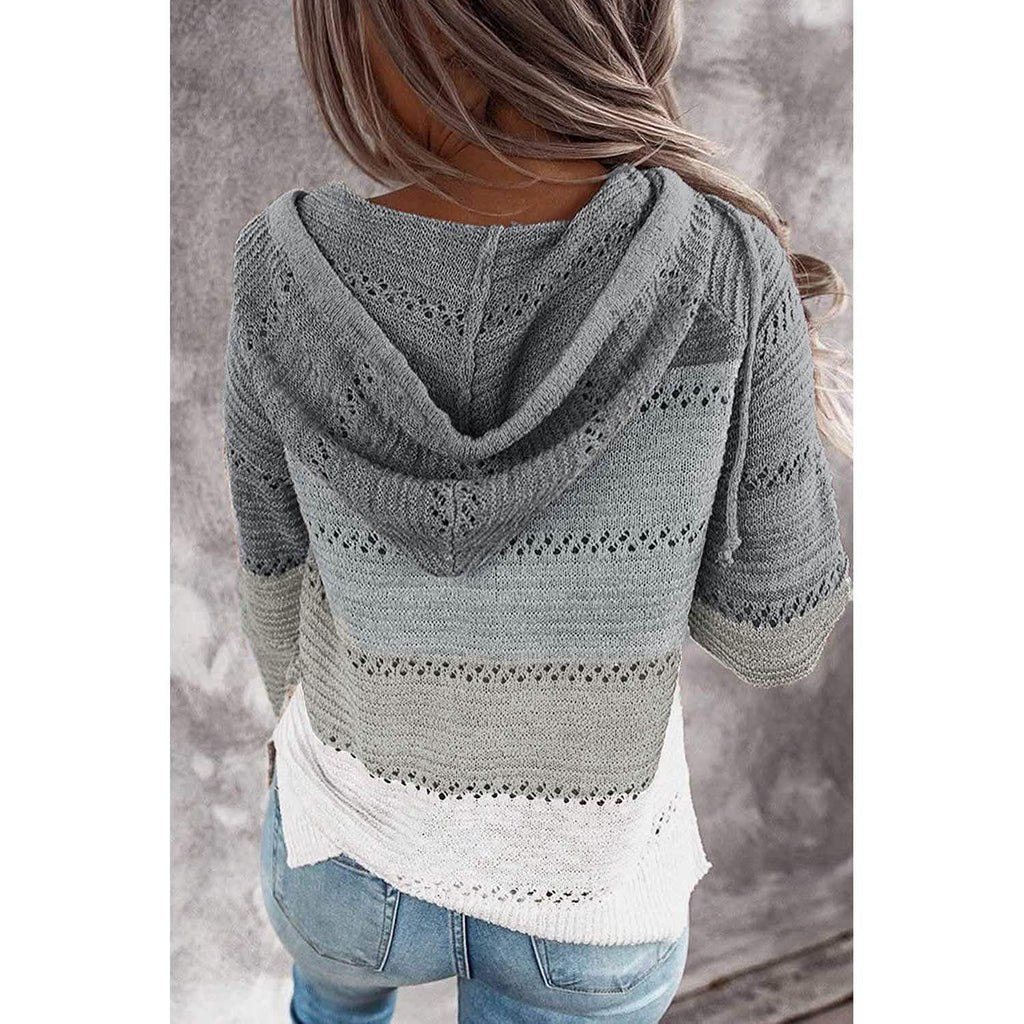 Sweat-shirt à capuche décontracté zippé à manches longues pour femme