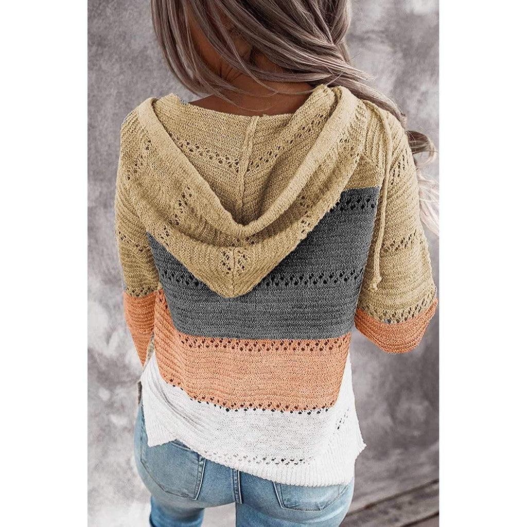 Sweat-shirt à capuche décontracté zippé à manches longues pour femme