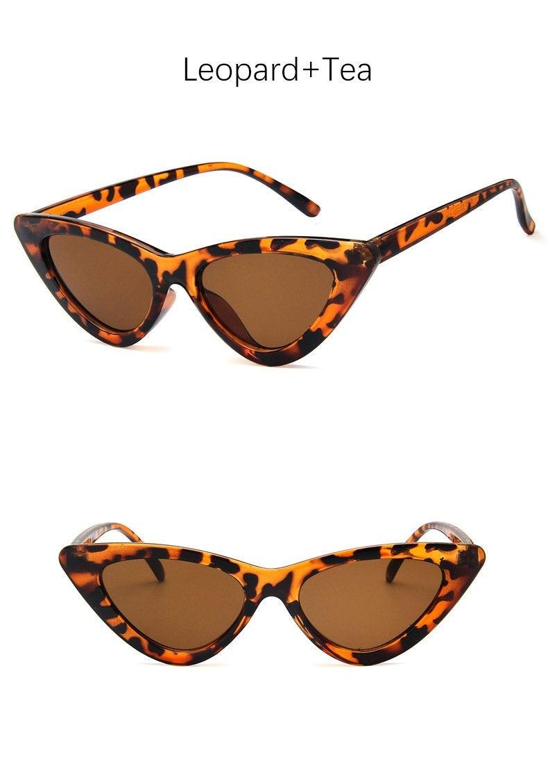 Lunettes de soleil pour femmes, élégantes, noires, d'été, style œil de chat, nouvelles, populaires, petites lunettes de soleil pour femmes, lunettes rétro d'été