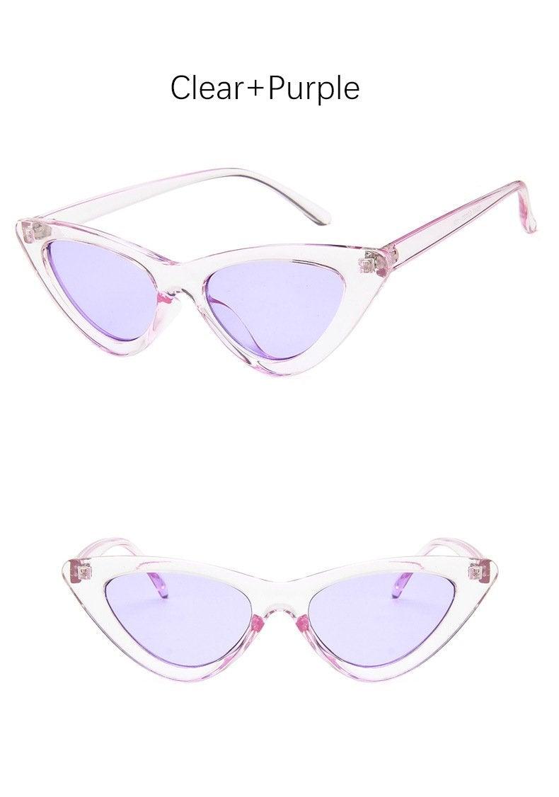 Lunettes de soleil pour femmes, élégantes, noires, d'été, style œil de chat, nouvelles, populaires, petites lunettes de soleil pour femmes, lunettes rétro d'été