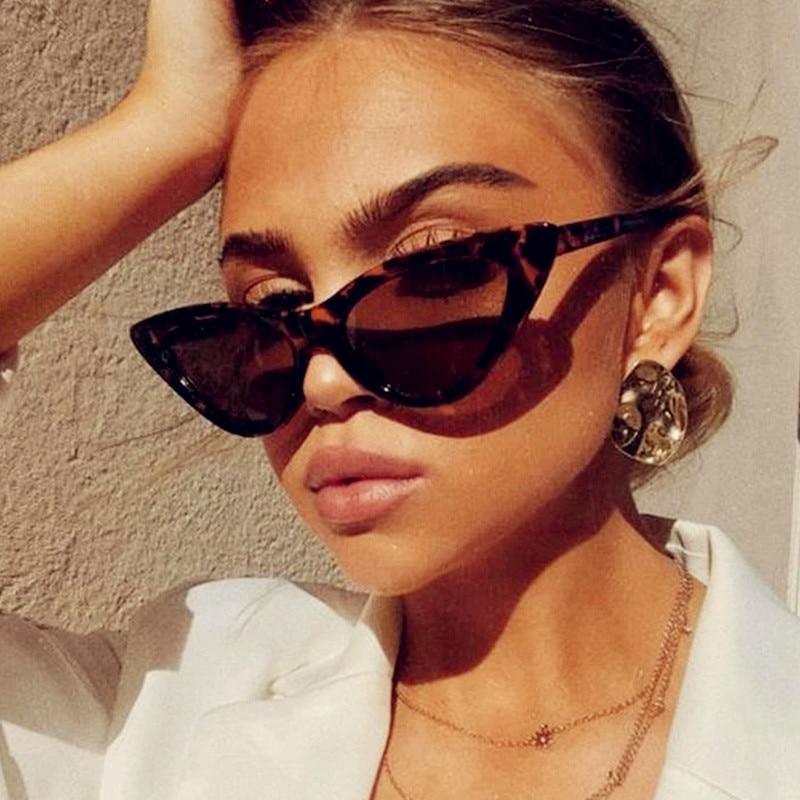 Lunettes de soleil pour femmes, élégantes, noires, d'été, style œil de chat, nouvelles, populaires, petites lunettes de soleil pour femmes, lunettes rétro d'été