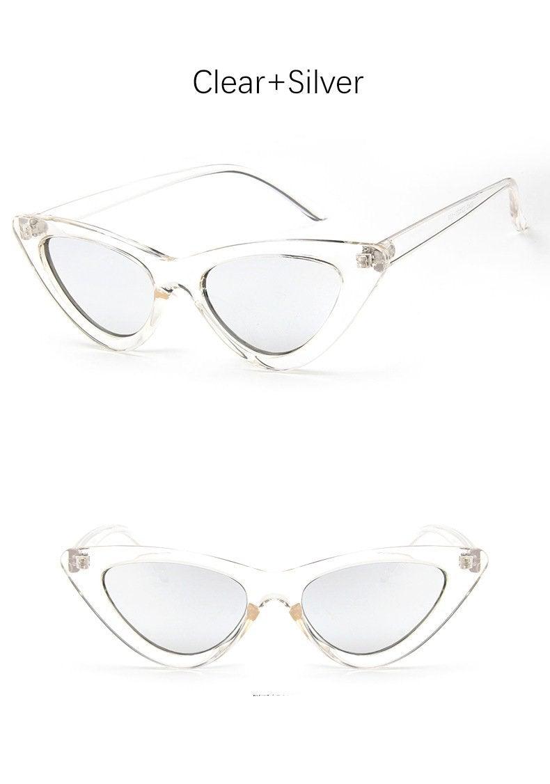 Lunettes de soleil pour femmes, élégantes, noires, d'été, style œil de chat, nouvelles, populaires, petites lunettes de soleil pour femmes, lunettes rétro d'été