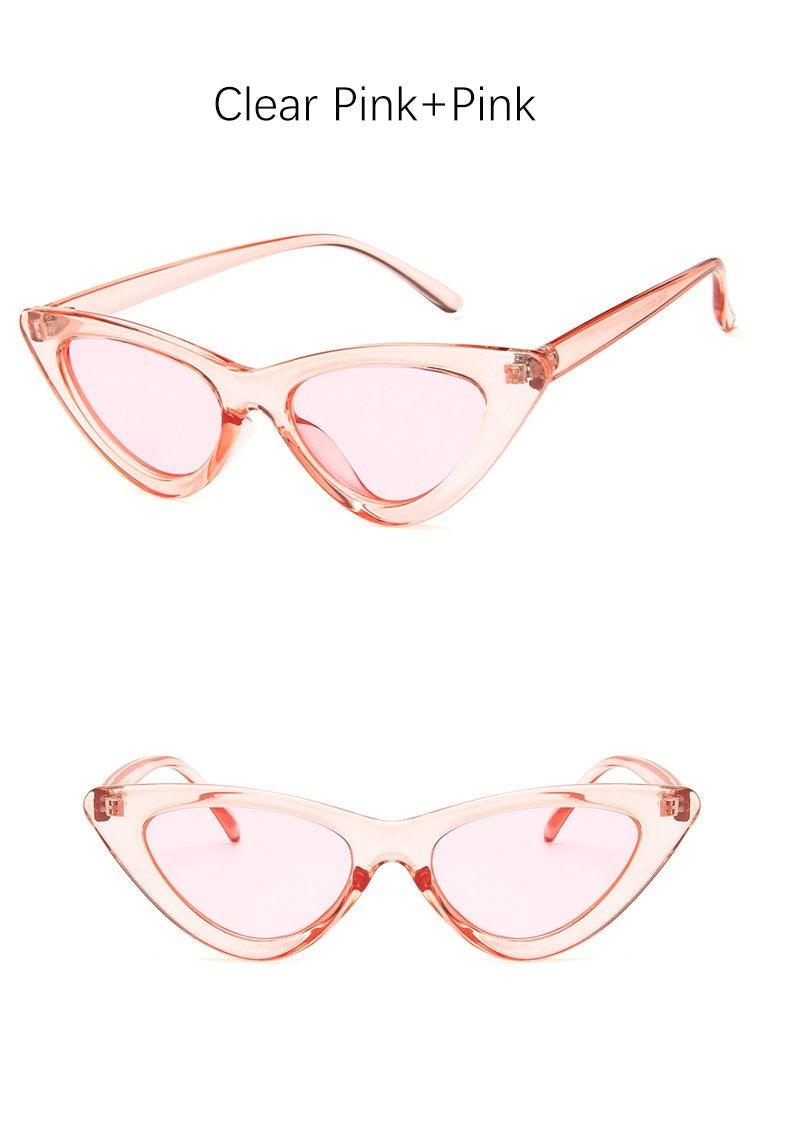 Lunettes de soleil pour femmes, élégantes, noires, d'été, style œil de chat, nouvelles, populaires, petites lunettes de soleil pour femmes, lunettes rétro d'été