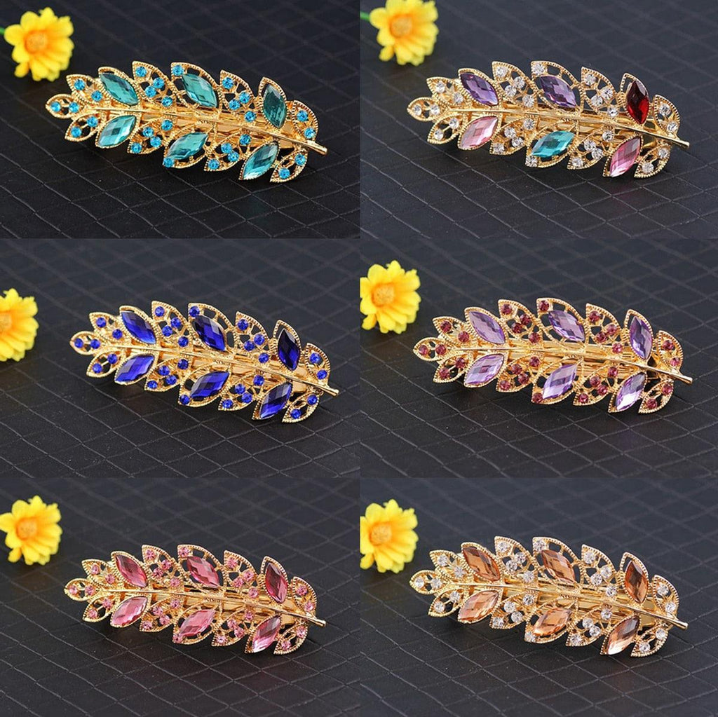 Épingle à cheveux queue de cheval en strass pour femmes, pince à ressort, bijoux de luxe pour dames, pince latérale en cristal, support de queue de cheval magnifique, accessoires capillaires pour femmes