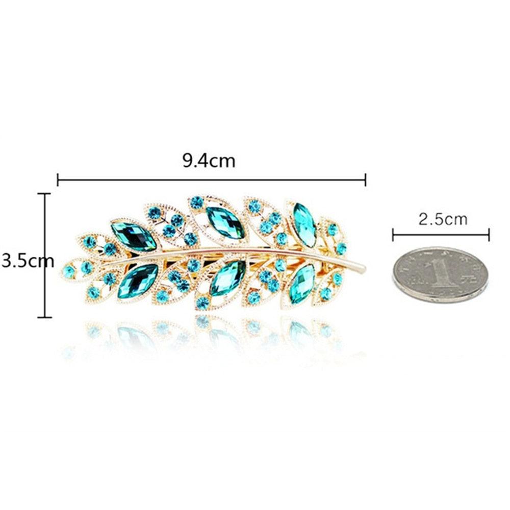 Épingle à cheveux queue de cheval en strass pour femmes, pince à ressort, bijoux de luxe pour dames, pince latérale en cristal, support de queue de cheval magnifique, accessoires capillaires pour femmes