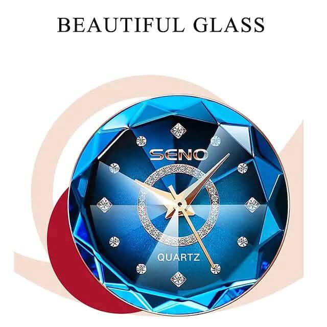 Montre classique à quartz dorée et argentée pour femme