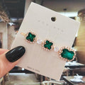 Pince à Cheveux Femme Set Bijoux Mode Vert Cristal Accessoires Cheveux Luxe Simulation Perle Barrette Épingle Pour Fille Cadeau Ornements Mode Serre-têtes Accessoires Pour Fête