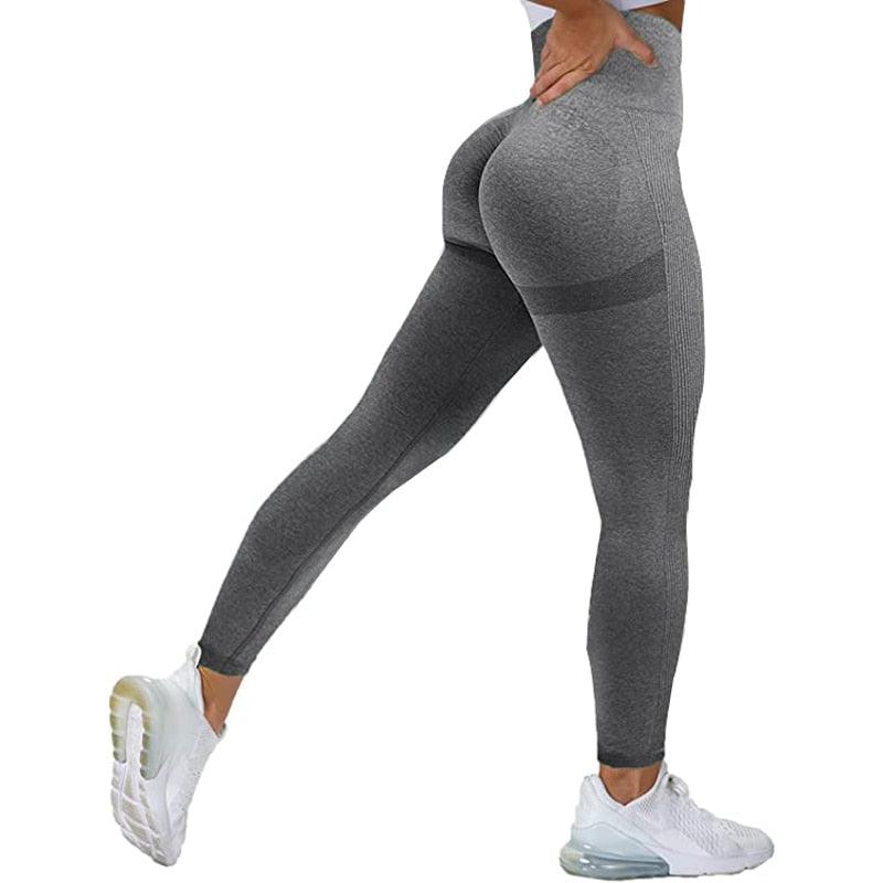 Leggings taille haute pour femmes - Leggings de sport sans couture - Leggings de sport push-up pour filles - Leggings amincissants - Pantalons de yoga - Leggings de fitness push-up sans couture - Pantalons d'entraînement respirants
