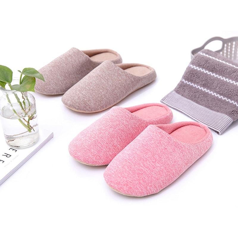 Chaussons d'intérieur en peluche doux et mignons en coton pour femmes, chaussures antidérapantes pour la maison, chaussons de chambre en coton pour femmes et hommes, chaussures lavables antidérapantes pour la maison, le voyage, le spa et l'hôtel