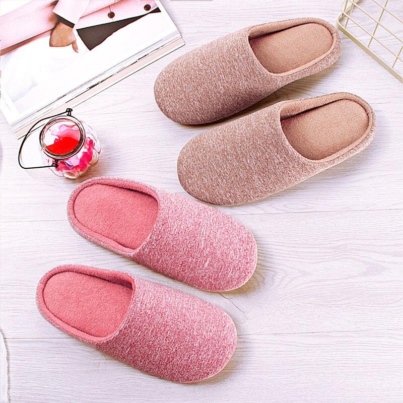 Chaussons d'intérieur en peluche doux et mignons en coton pour femmes, chaussures antidérapantes pour la maison, chaussons de chambre en coton pour femmes et hommes, chaussures lavables antidérapantes pour la maison, le voyage, le spa et l'hôtel