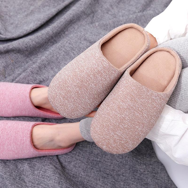 Chaussons d'intérieur en peluche doux et mignons en coton pour femmes, chaussures antidérapantes pour la maison, chaussons de chambre en coton pour femmes et hommes, chaussures lavables antidérapantes pour la maison, le voyage, le spa et l'hôtel