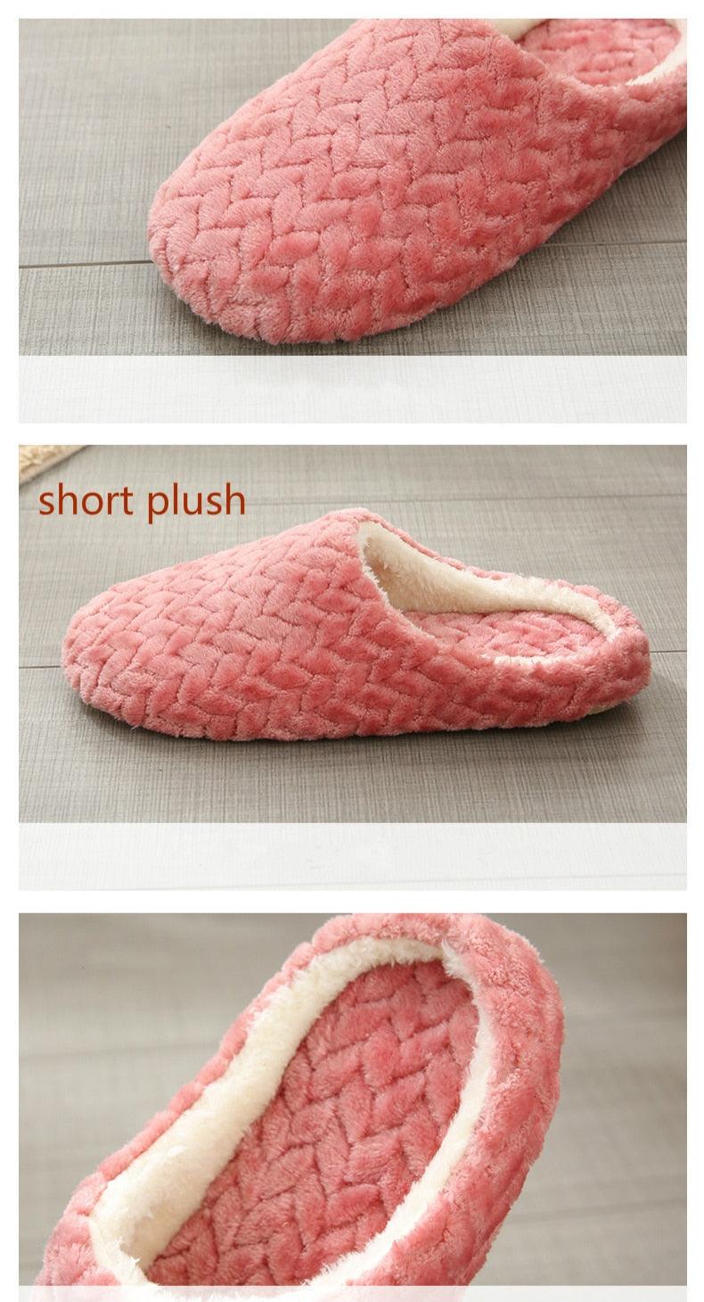 Pantoufles d'intérieur pour femmes Chaussons en peluche chauds pour la maison Automne Hiver Femme Maison Appartement Chausson doux Pantoufles silencieuses Semelle intérieure en polaire moelleuse Chaussons duveteux pour la maison et la chambre à coucher