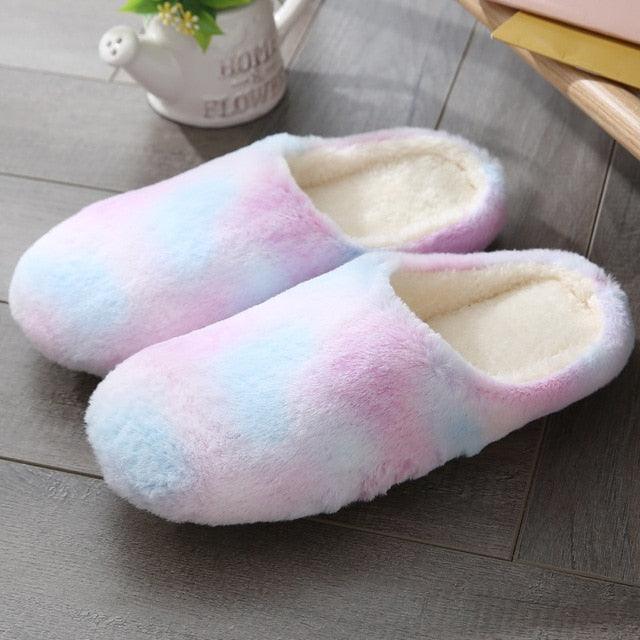 Pantoufles d'intérieur pour femmes Chaussons en peluche chauds pour la maison Automne Hiver Femme Maison Appartement Chausson doux Pantoufles silencieuses Semelle intérieure en polaire moelleuse Chaussons duveteux pour la maison et la chambre à coucher