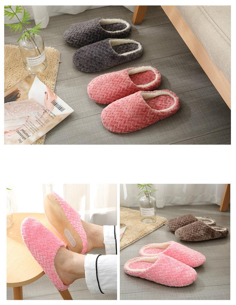 Pantoufles d'intérieur pour femmes Chaussons en peluche chauds pour la maison Automne Hiver Femme Maison Appartement Chausson doux Pantoufles silencieuses Semelle intérieure en polaire moelleuse Chaussons duveteux pour la maison et la chambre à coucher