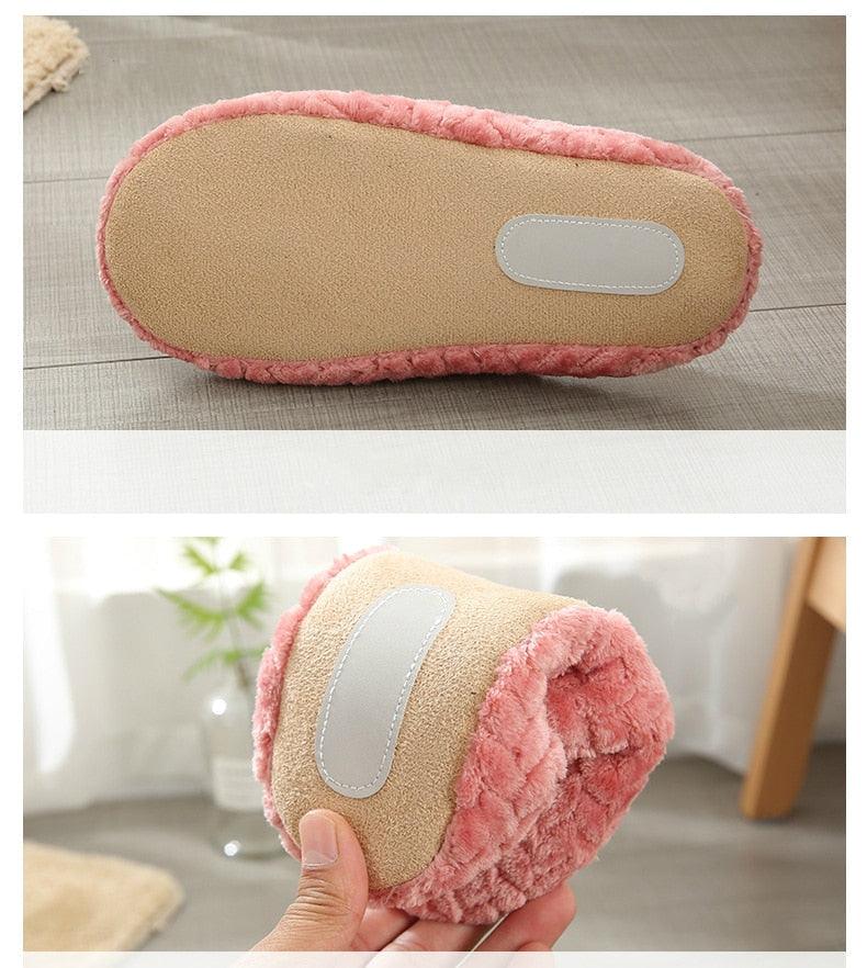 Pantoufles d'intérieur pour femmes Chaussons en peluche chauds pour la maison Automne Hiver Femme Maison Appartement Chausson doux Pantoufles silencieuses Semelle intérieure en polaire moelleuse Chaussons duveteux pour la maison et la chambre à coucher