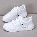 Baskets en cuir pour femmes, mode, respirantes, chaussures vulcanisées, chaussures décontractées pour femmes, baskets blanches modernes pour femmes, chaussures plates, chaussures respirantes pour filles, chaussures de marche blanches modernes à lacets