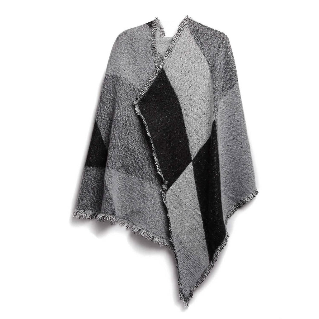 Châle long et doux en tricot pour femme, plaid couverture cape extra épaisse
